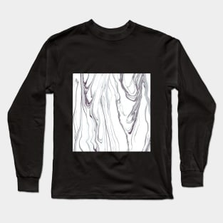 White Marble - Aesthetic Print Long Sleeve T-Shirt